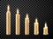 Burning candles realistic set, romantic and memorial symbol