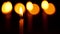 Burning candles stock footage
