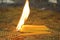 Burning candles for worshiping sacred things according to religious beliefs