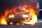 Burning car