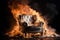 A burning chair in the office, burnout and loss of reality. Deadline and postponement of issuing the order on time.