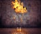 Burning chandelier