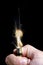 Burning cigarette lighter