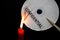 Burning a confidential compact disc with candle