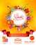 Burning diya on Happy Diwali Holiday Sale promotion advertisement background for light festival of India