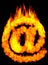Burning E-mail Symbol AT