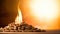 Burning Elegance: Enchanting Flames Embrace Wood Pellet Pile