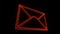 Burning envelope icon