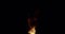Burning fire animation. Flame on black on background