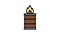 burning fire in barrel color icon animation