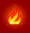 Burning fire flame icon