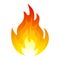 Burning fire icon, explosion and blazing element