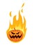 Burning in Fire Jack o Lantern Halloween Pumpkin