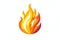 Burning fire sign. Olympic flame 2024 Olympics in Paris. Generative AI