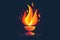 Burning fire sign. Olympic flame 2024 Olympics in Paris. Summer olympic games. Generative AI