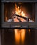 Burning Fireplace