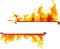 Burning Flame Banner (Vector)