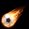 Burning football ball