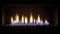 Burning gas fireplace isolated on black color