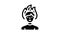 burning head stress glyph icon animation