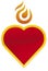 Burning heart icon