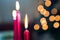 Burning holiday candles