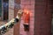 Burning incenses in front of the sacrificial altar.