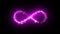 Burning infinity sign in space, modern computer generated 3D render background