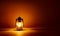 Burning kerosene lamp background