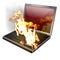 burning Laptop, Notebook