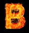 Burning letters as alphabet type B