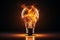 Burning light bulb with blank space for text - creative concept and inspirational idea