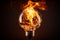 burning light bulb with text space. idea and inspiration concept for creative innovation