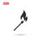 Burning match vector icon design isolated