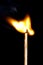 Burning matchstick