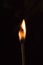 Burning matchstick in the dark