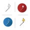 Burning matchstick icon