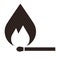 Burning matchstick - vector illustration