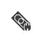 Burning money bill vector icon