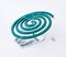 Burning mosquito coil with ash on metal stand. Mosquito repellent coil