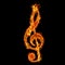 Burning music key