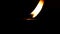 Burning oil lamp and movement by air with Black background video.