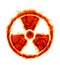 Burning radiation sign