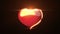 Burning red heart animation for Valentine\'s day