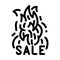 burning sale discount line icon vector illustration