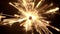 Burning sparkler firework with hot glowing embers. For 4th of July or New years celebration