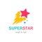 Burning Star simple vector logo concept