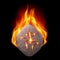 Burning stone with magic rune