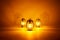 Burning three kerosene lamps background