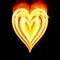 burning valentine Heart fire